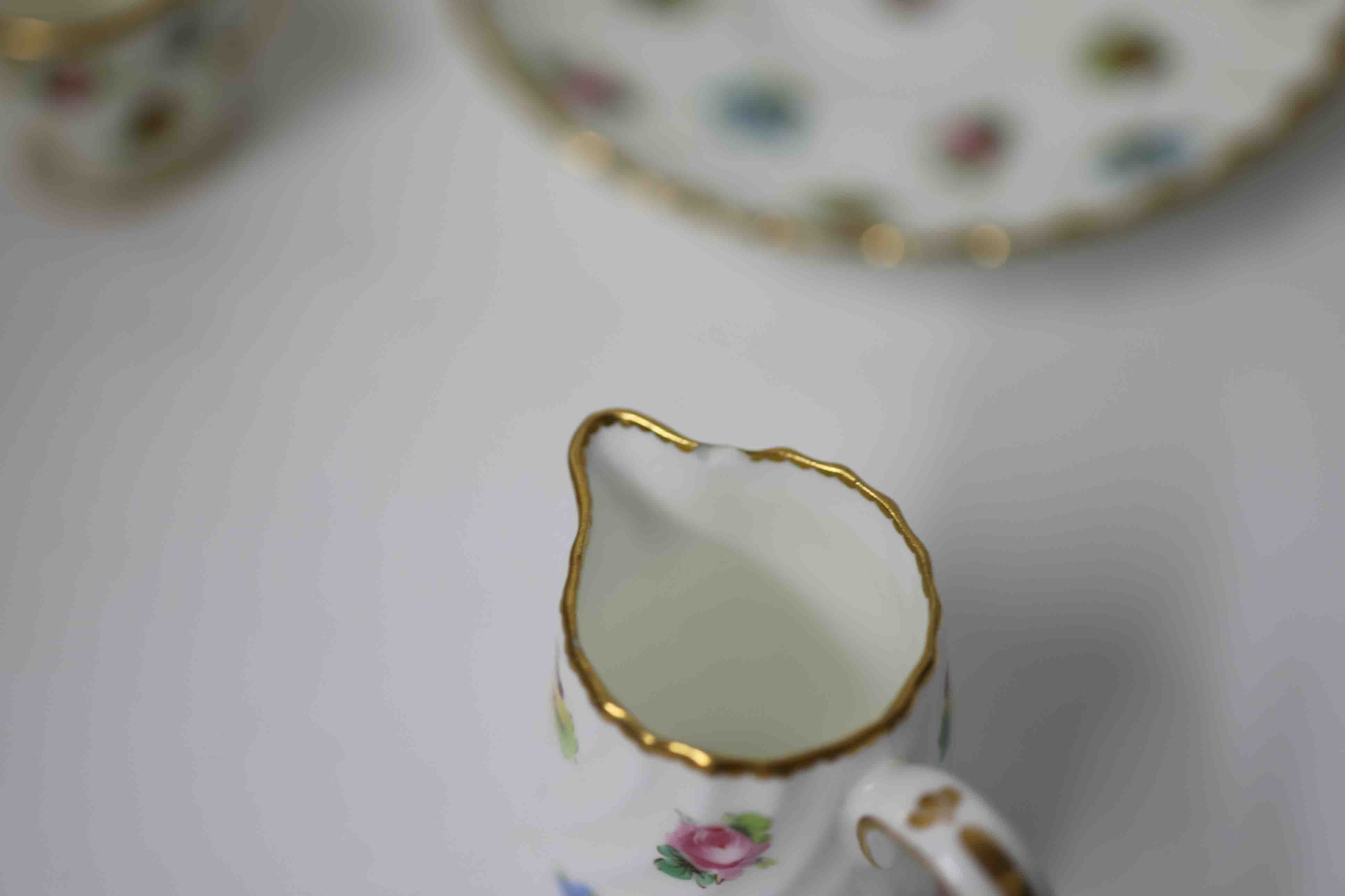 A Minton's part porcelain and floral decorated teapot & tea for one service, Staffordshire porcelain - Image 10 of 12