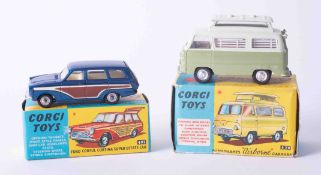 Corgi Toys two models, 420 Ford Thames Airborne Caravan and 491 Ford Consol Cortina Estate, boxed.