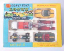 Corgi Toys gift set 37, Lotus Racing Team, boxed.