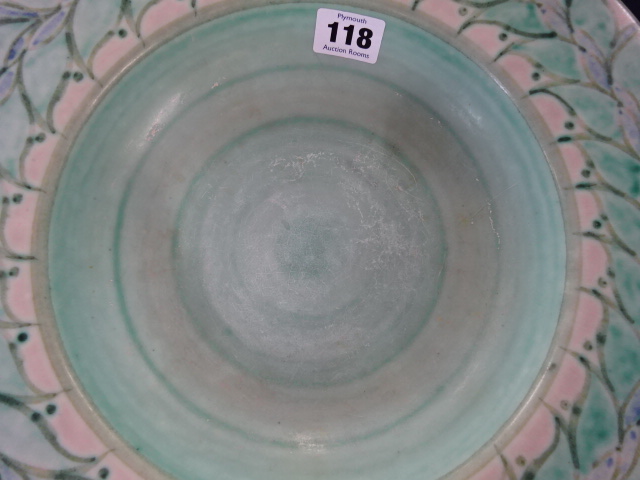 Royal Lancastrian art pottery dish, diameter 35cm. - Image 4 of 5