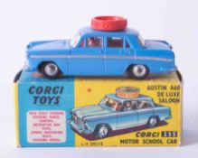 Corgi Toys 255 Motor School car, left hand drive, boxed.