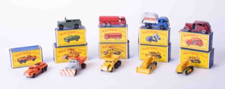 Matchbox Series nine models numbers 6, 8, 11, 12, 15, 15, 16, 17, 18, (9), all boxed.