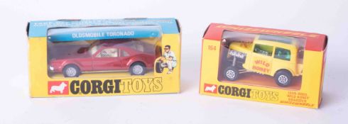 Corgi Toys two models, Whizzwheels 164 and 276 Oldsmobile Tornado, boxed.