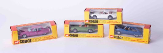 Corgi Toys four models, Whizzwheels 202, 382, 377 and 284 (4), boxed.