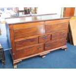 A Georgian mahogany mule chest.