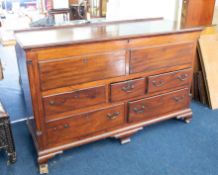 A Georgian mahogany mule chest.