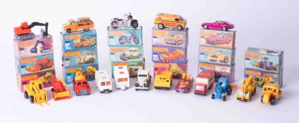 Matchbox 75 seventeen (17) models, boxed.