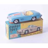 Corgi Toys 3035 Mercedes open roadster, with spun wheels, boxed.