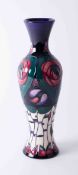 A Moorcroft baluster vase, circa 1995, tribute to Rennie Mackintosh, height 31cm.