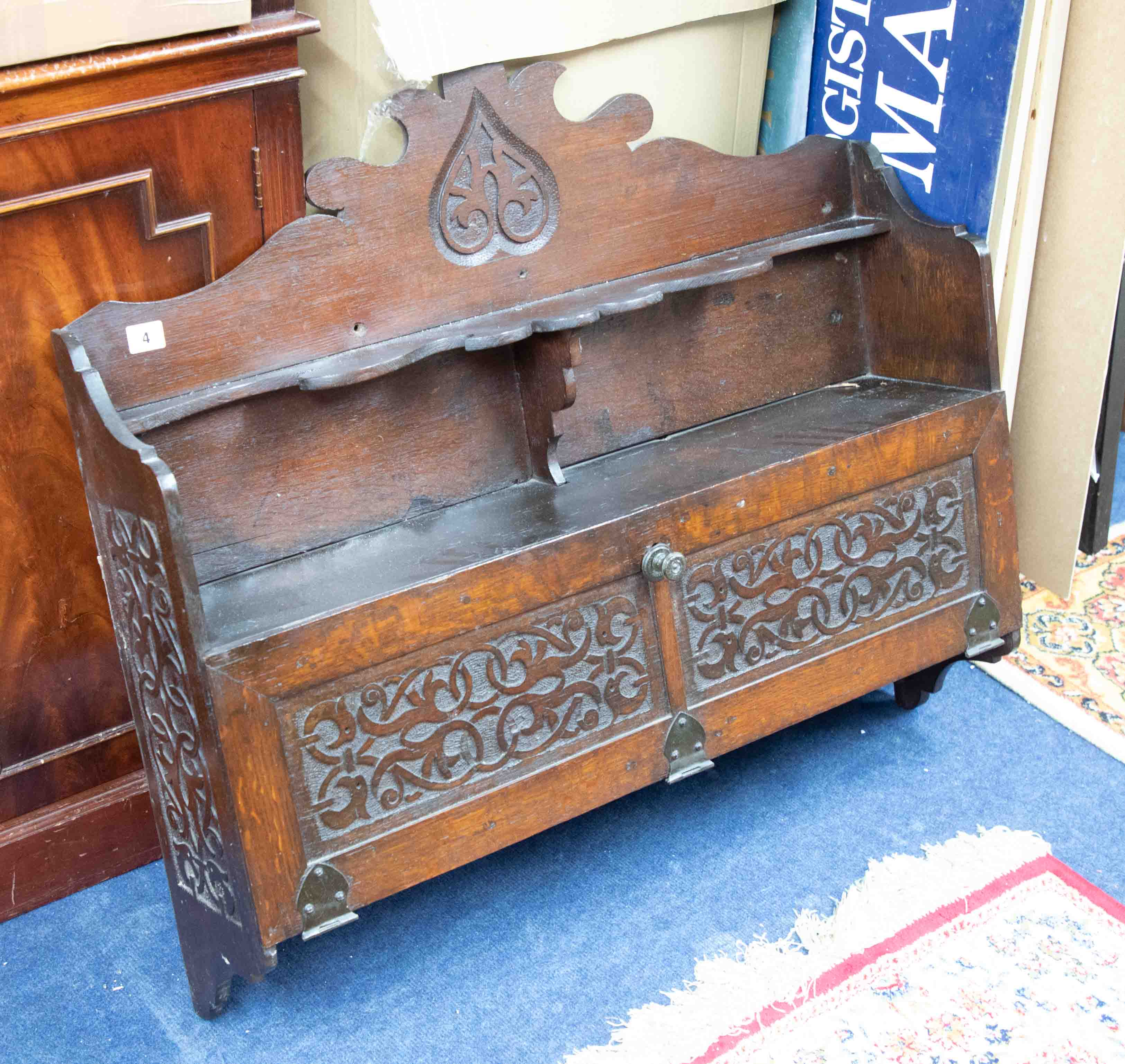 A Victorian mahogany hanging cabinet.