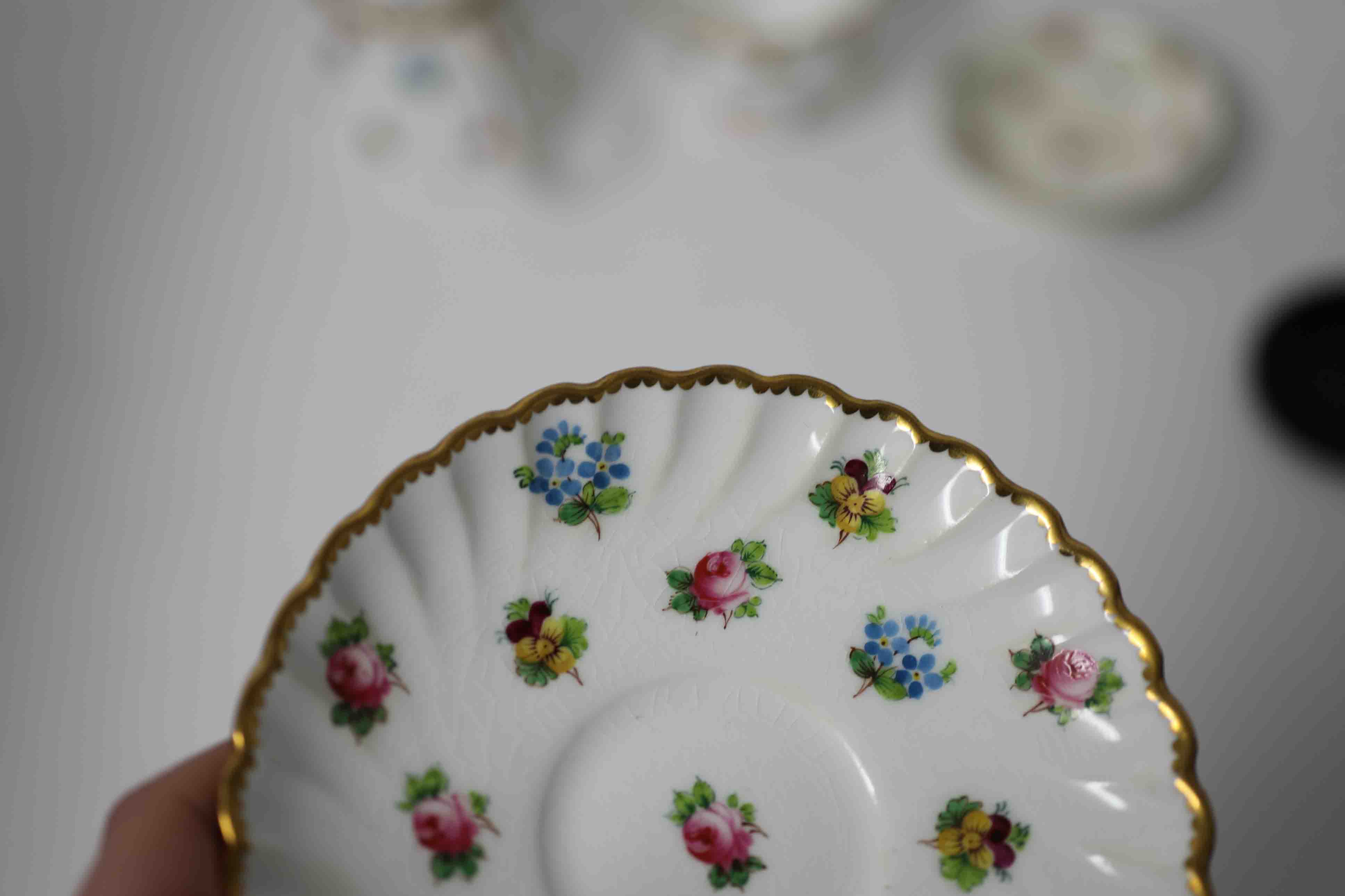 A Minton's part porcelain and floral decorated teapot & tea for one service, Staffordshire porcelain - Image 5 of 12