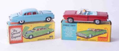 Corgi Toys two models, 238 Jaguar MK X, 246 Chrysler Imperial, boxed.