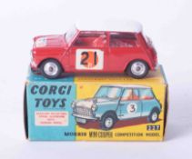 Corgi Toys 227 Morris Mini Copper competition model, boxed.