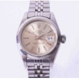 Rolex, a ladies Oyster Perpetual Date 1995 stainless steel wristwatch, model 69160, with