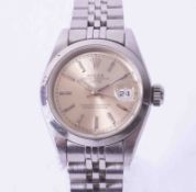 Rolex, a ladies Oyster Perpetual Date 1995 stainless steel wristwatch, model 69160, with