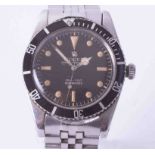 Rolex, an Oyster Perpetual Submariner, 100m = 330ft, gentleman's stainless steel wristwatch, circa