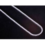A fine 18ct white gold diamond set necklace, total diamond weight approx. 16.50 carats, 173
