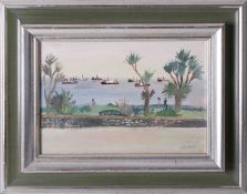 Fred Yates (1922-2008) 'Penzance' oil on canvas, 17cm x 25cm, signed, titled on reverse (No 14),