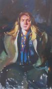 Robert Lenkiewicz (1941-2002) 'Study of Paul Abbott', signed, inscribed and dated 1985