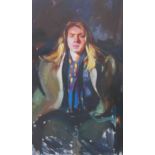 Robert Lenkiewicz (1941-2002) 'Study of Paul Abbott', signed, inscribed and dated 1985