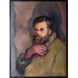 Robert Lenkiewicz (1941-2002) 'Big Pete' oil on canvas, with original artists title label on