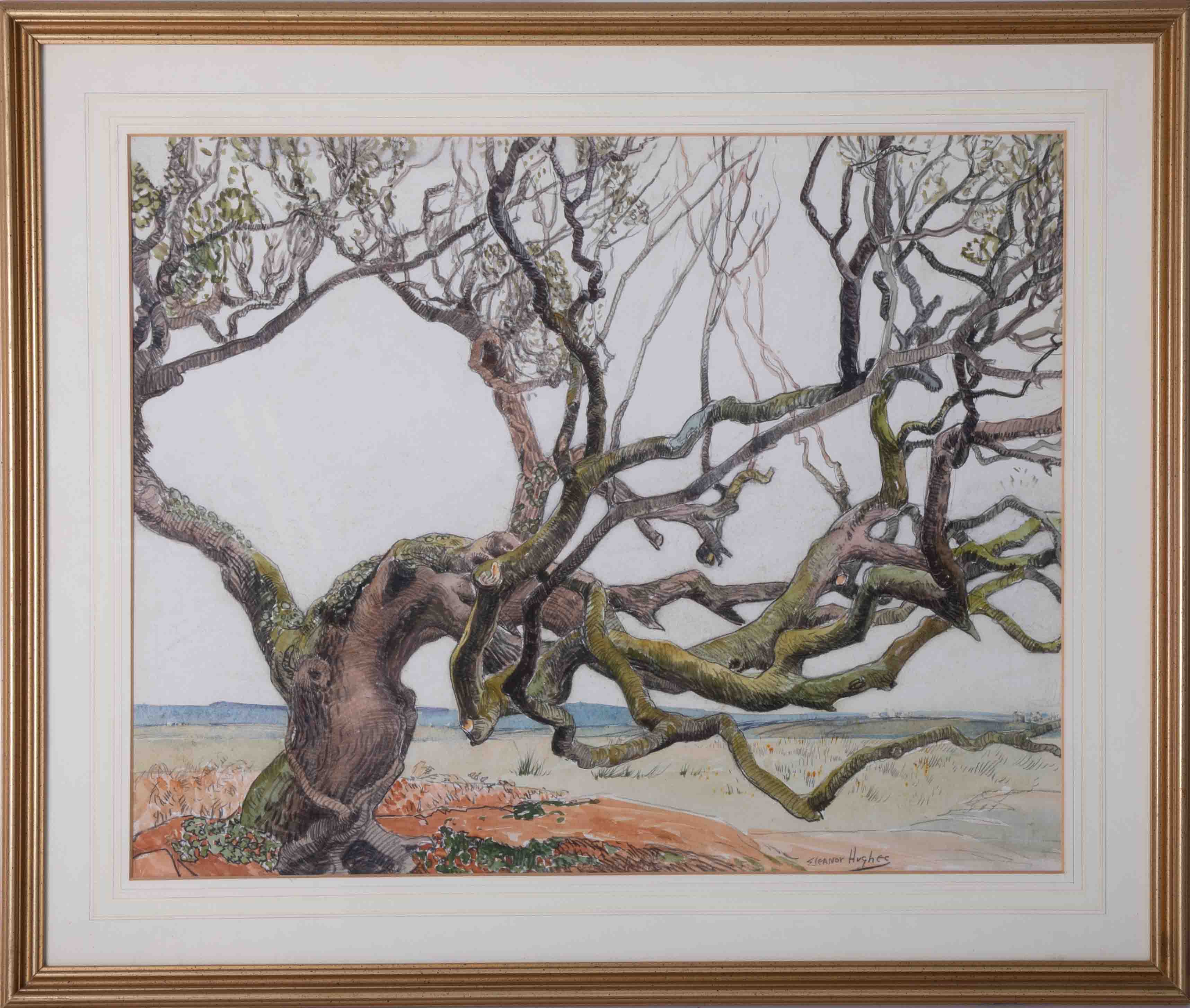 Eleanor Hughes (1882-1959), signed watercolour, 39cm x 49cm , framed and glazed.