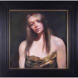 Robert Lenkiewicz (1941-2002), 'Study Of Elain With Sari', oil on canvas, signed twice