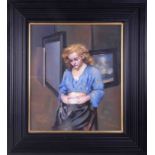 Robert Lenkiewicz (1941-2002) original oil on canvas, signed twice and inscribed verso 'Lisa Stokes