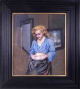 Robert Lenkiewicz (1941-2002) original oil on canvas, signed twice and inscribed verso 'Lisa Stokes