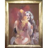 Robert Lenkiewicz (1941-2002) oil on canvas 'Painter With Brigitte', St. Antony Theme, Painter