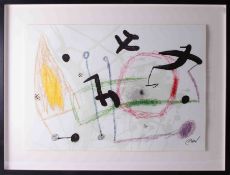 Joan Miro (1893-1983) original lithograph, 50cm x 72cm, framed and glazed.