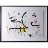 Joan Miro (1893-1983) original lithograph, 50cm x 72cm, framed and glazed.