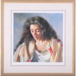 Robert Lenkiewicz (1941-2002) 'Study of Anna', signed limited edition print 53/750, framed and