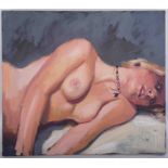 Robert Lenkiewicz (1941-2002), oil on canvas 'Nude Study', 54cm x 61cm, unsigned.