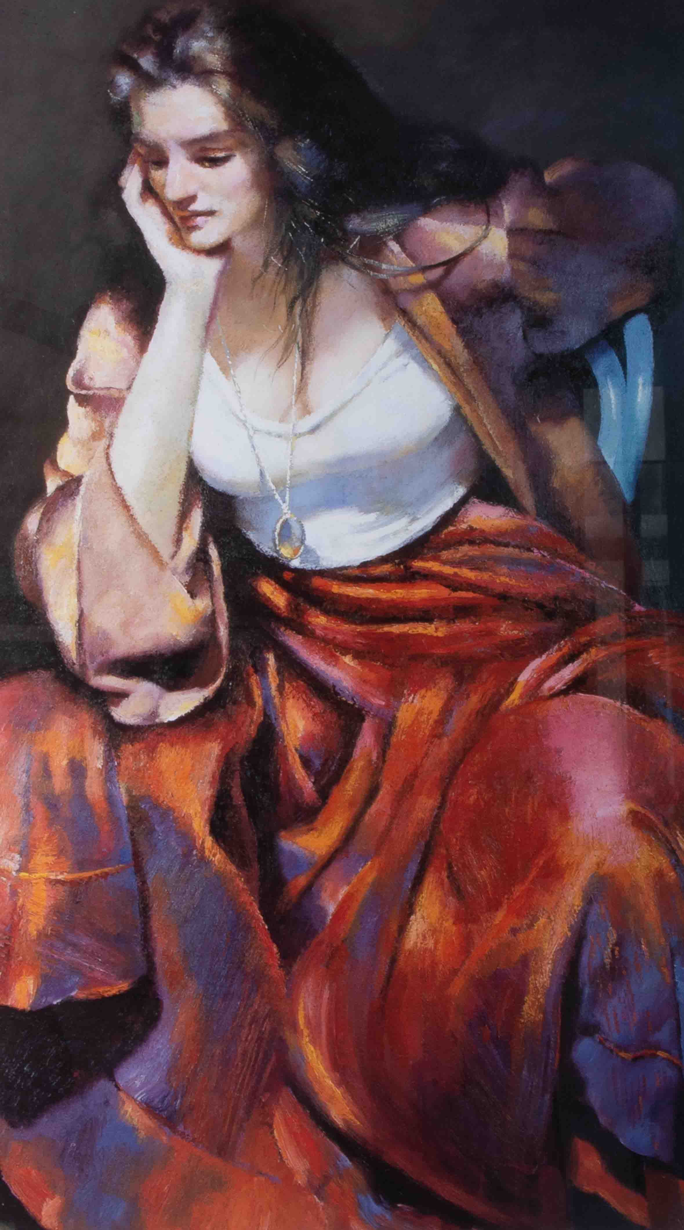 Robert Lenkiewicz (1941-2002) 'Esther with Silver Locket', signed limited edition print 412/500, - Image 2 of 2