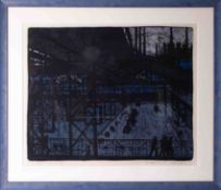 Tretyakov Nikolay Yakorlevich, block print, framed and glazed, 50cm x 60cm.