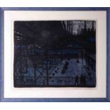 Tretyakov Nikolay Yakorlevich, block print, framed and glazed, 50cm x 60cm.