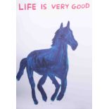 David Shrigley (b.1968), poster 'Life Is Very Good', unsigned exhibition poster, 80cm x 60cm,