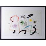 Joan Miro (1893-1983) original lithograph, 50cm x 72cm, framed and glazed.