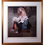 Robert Lenkiewicz (1941-2002) 'Painter With Lisa', signed limited edition print 347/395, 80cm x