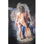 Robert Lenkiewicz (1941-2002) oil on canvas ‘The Painter with Esther Dallaway’ Project 18
