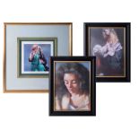 Robert Lenkiewicz (1941-2002) three open prints to include 'Bella With The Printer', all framed