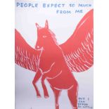 David Shrigley (b.1968), poster 'People Expect So Much From Me, But I Can Offer So Little', unsigned