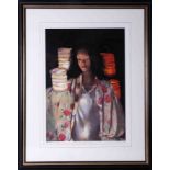 Robert Lenkiewicz (1941-2002) 'Anna With Paper Lanterns', signed limited edition print 288/500, 53cm