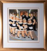 Beryl Cook (1926-2008) 'Girls Night Out' limited edition signed print 214/350, 58cm x 65cm, framed