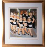 Beryl Cook (1926-2008) 'Girls Night Out' limited edition signed print 214/350, 58cm x 65cm, framed