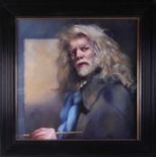 Robert Lenkiewicz (1941-2002) a fine self portrait painting titled on reverse 'Self
