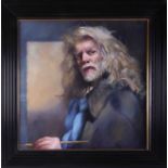 Robert Lenkiewicz (1941-2002) a fine self portrait painting titled on reverse 'Self