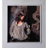 Robert Lenkiewicz (1941-2002) oil on board 'Monochrome Study, 1980', 32cm x 29cm, framed, signed,