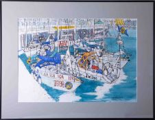 Richard Allman, 'Ostar 2009, Plymouth', signed and titled, 48cm x 67cm, framed and glazed. Richard